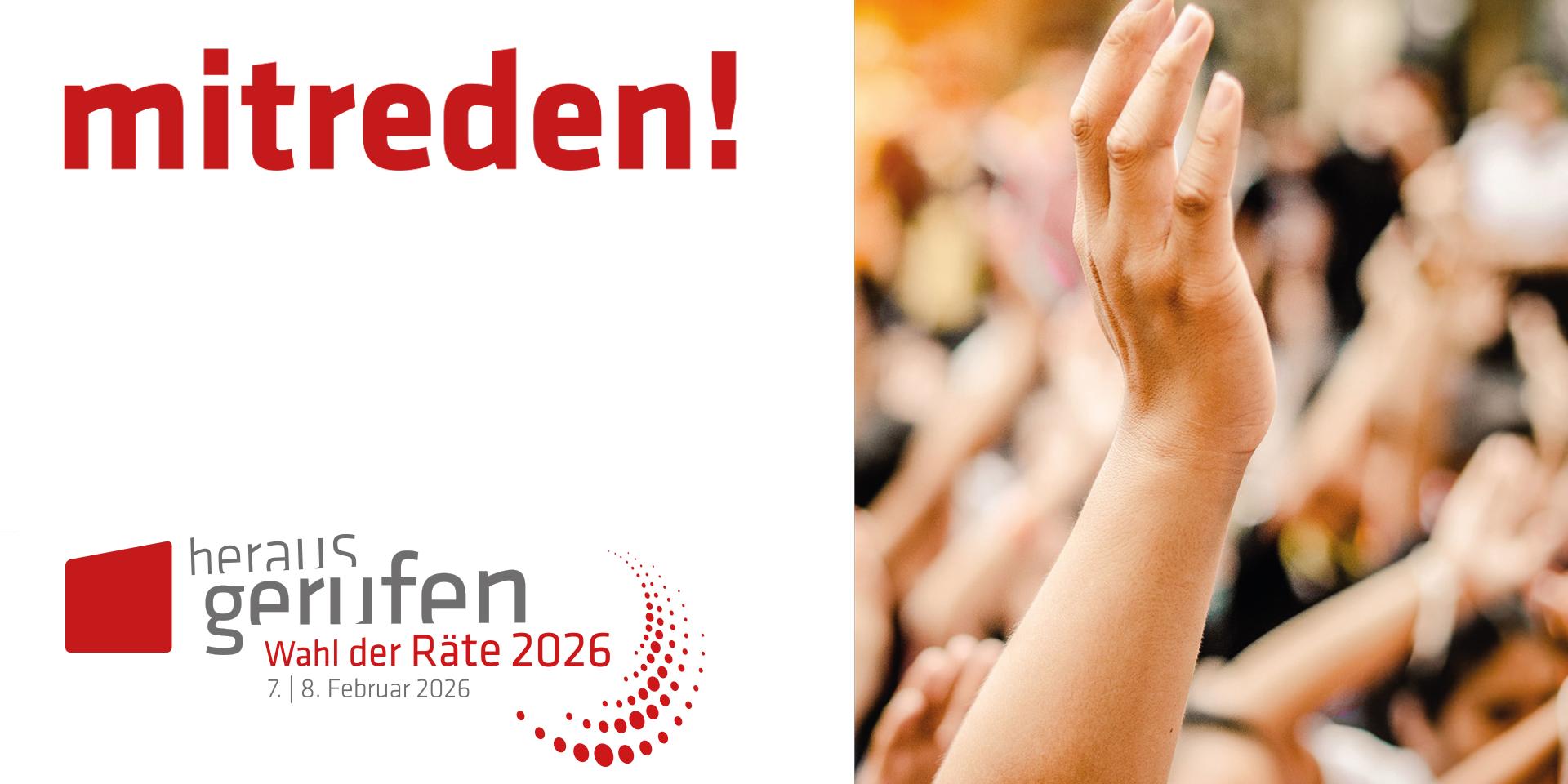 Plakat zur Wahl 2026