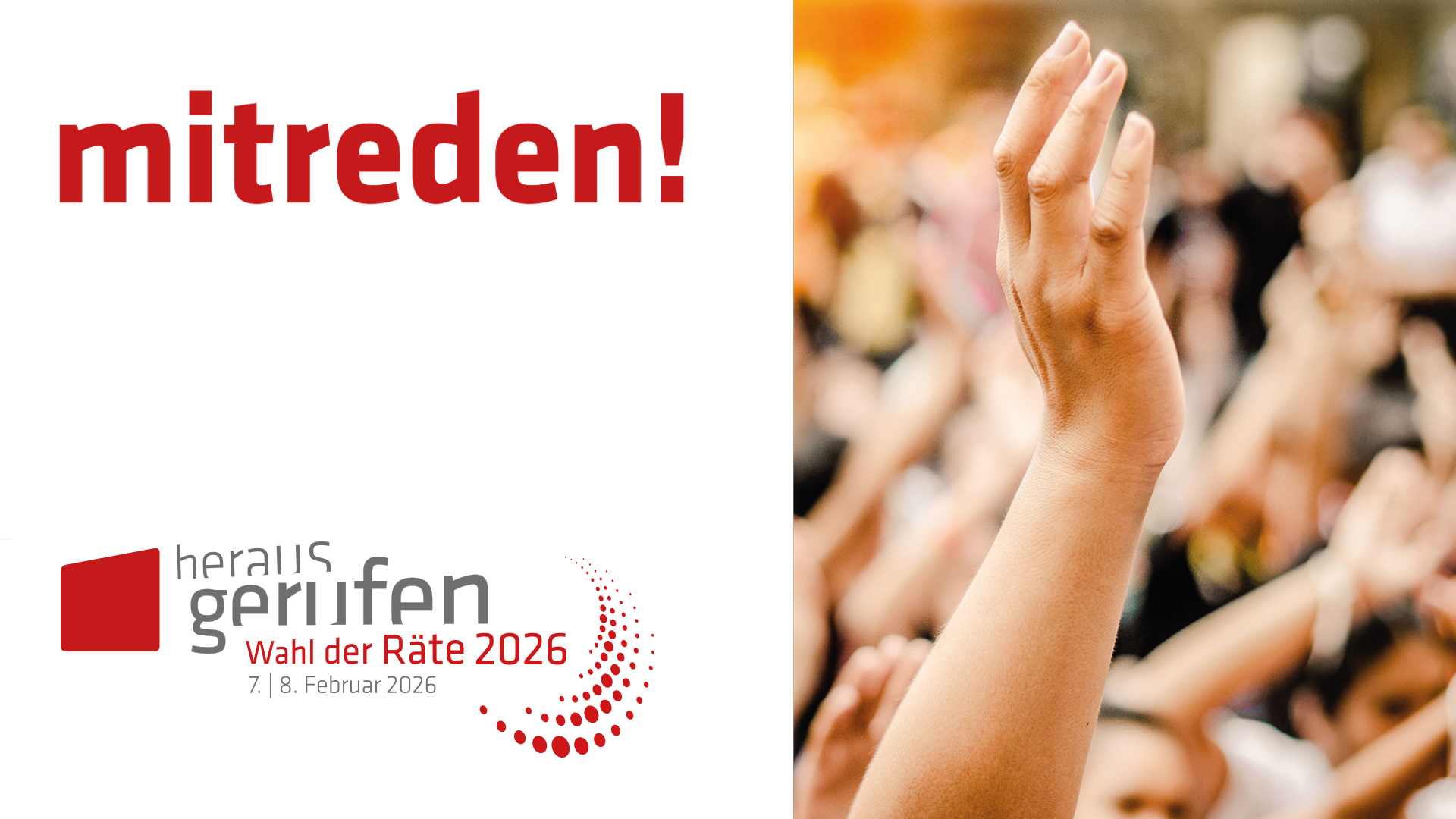 Plakat zur Wahl 2026