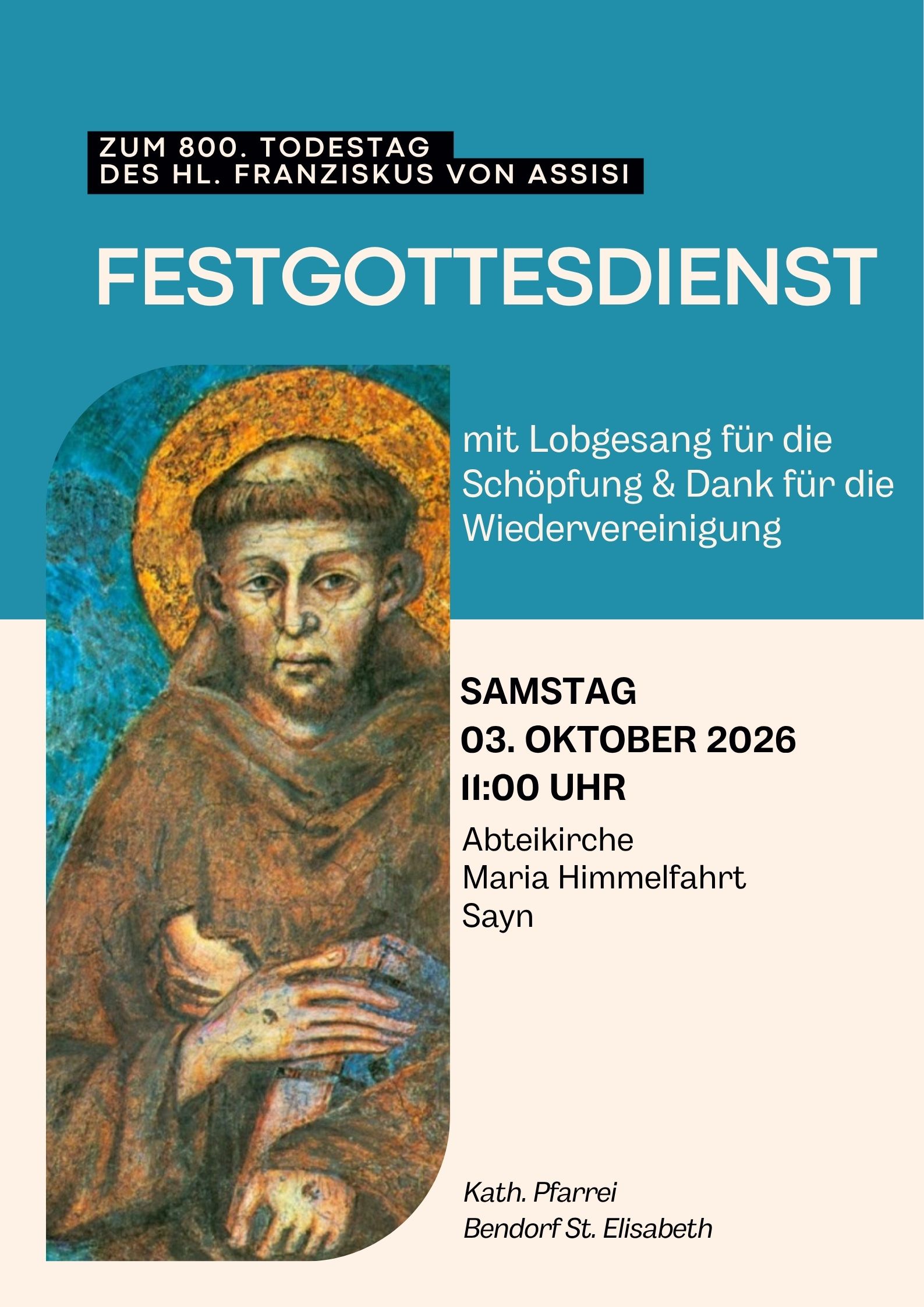 Plakat zum Festgottesdienst (c) Linda Godlinski Plakat zum Festgottesdienst