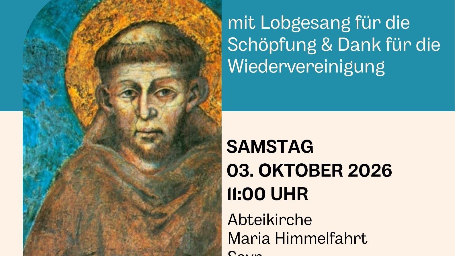 Plakat zum Festgottesdienst