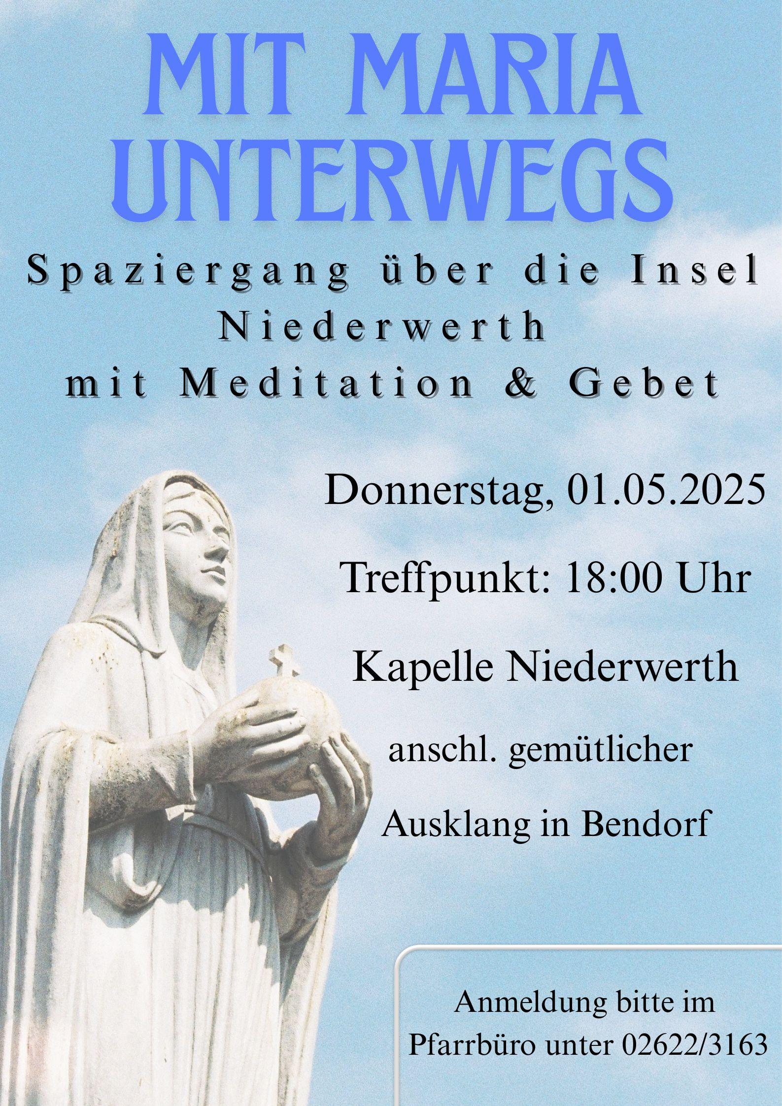 Plakat zum Spaziergang auf der Insel Niederwerth