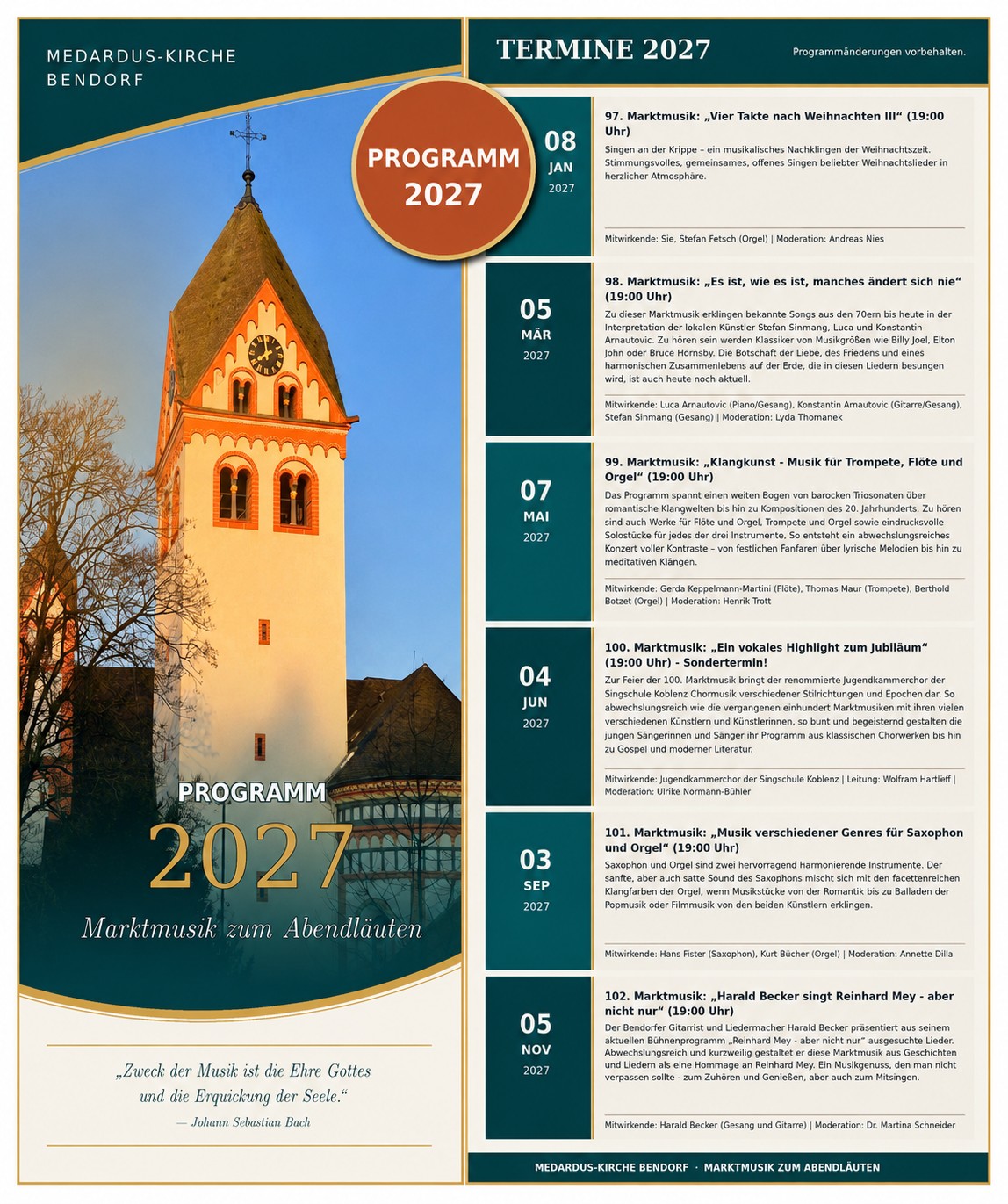 Das Plakat zur Marktmusik-Reihe 2027 (c) Marktmusik Das Plakat zur Marktmusik-Reihe 2027