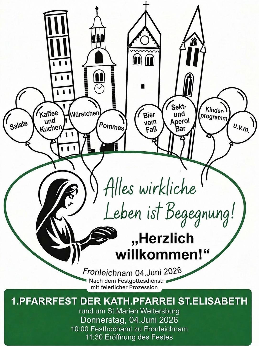 Plakat zum Pfarrfest an Fronleichnam
